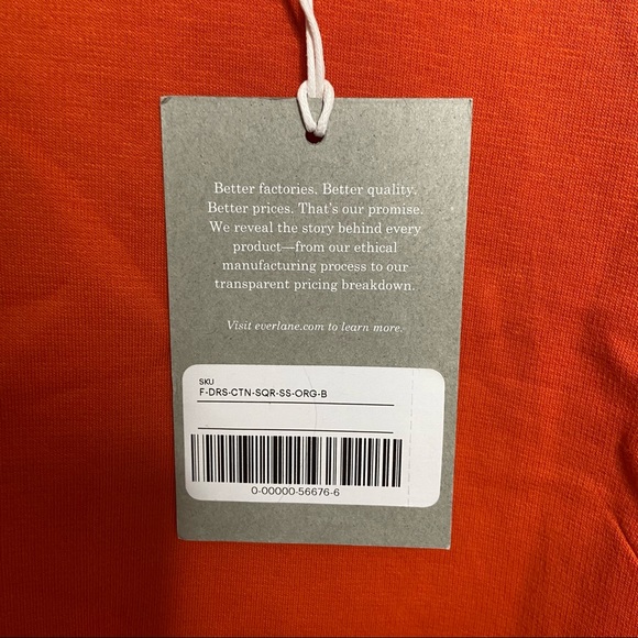 NWT Everlane Party of One Orange Dress - Picture 4 of 7